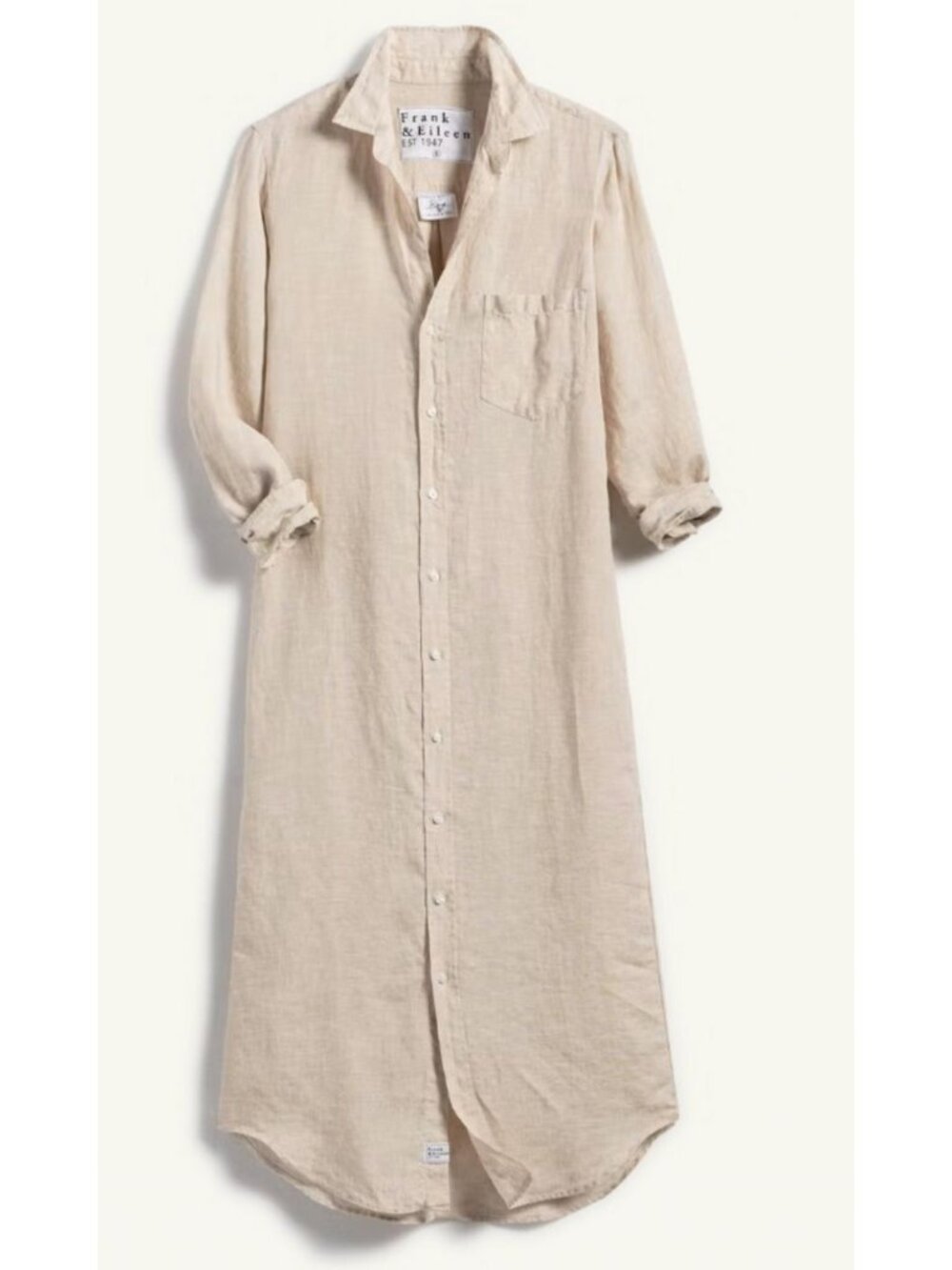Frank & Eileen Rory Maxi Shirtdress Sand Size Medium